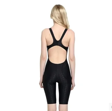 Women Waterproof Quick Drying One Piece Swimwear Sport Professional to Knee Competition Swimsuit Sexy Racing Suit With Pad