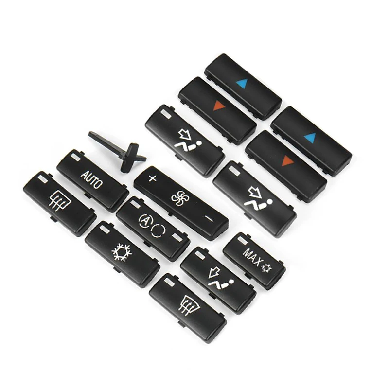 

14 Buttons Key Caps Replacement Climate A/C Control Control Panel Switch Buttons Cover Caps For BMW E39 E53 525i 530i 540i M5 X5