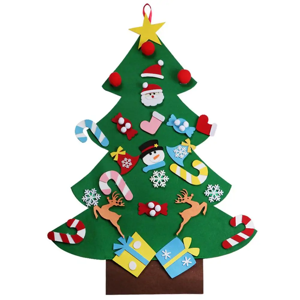 95x70cm OurWarm новогодние игрушки Игрушка Рождество 3D DIY Войлок Рождественская елка веселое Рождественское украшение Новогоднее украшение для дома снеговик украшения - Цвет: 95x70cm