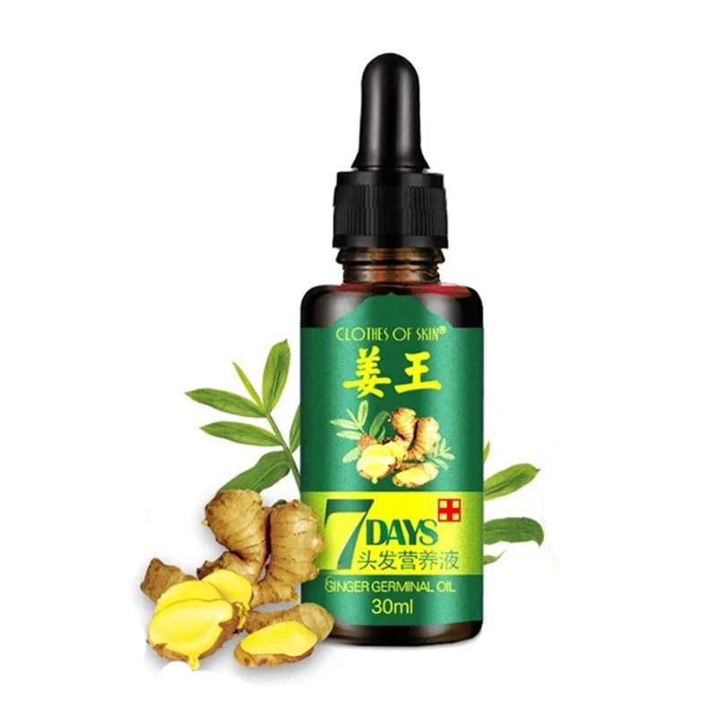 30ml Имбирная Сыворотка для роста волос Предотвращение выпадения волос лечение эссенция жидкость способствует росту волос сильный корень волос травяной уход за волосами - Color: 30ml