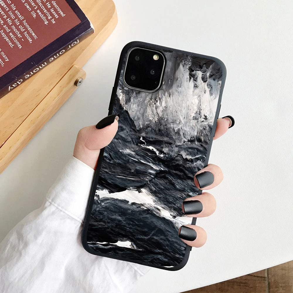 

For iPhone 6S 7 8 Plus Case Art Abstract Painted For iPhone 11 Pro XR XS Max 5s SE Silicone Phone Case Soft TPU Back Cover