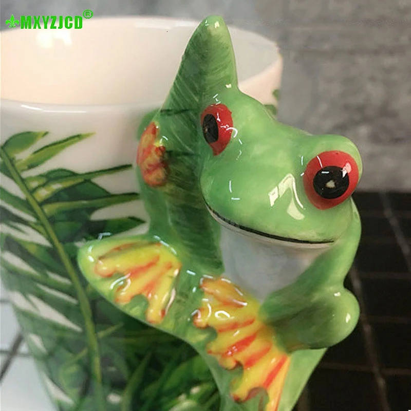 Керамическая чайная чашка с изображением слона попугая студенческий чайный