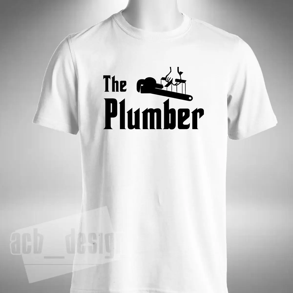

2019 New Fashion Tee Shirt The Plumber Mens T Shirt Funny God Father Style Plumbing Heating Hot Water Summer T-shirt
