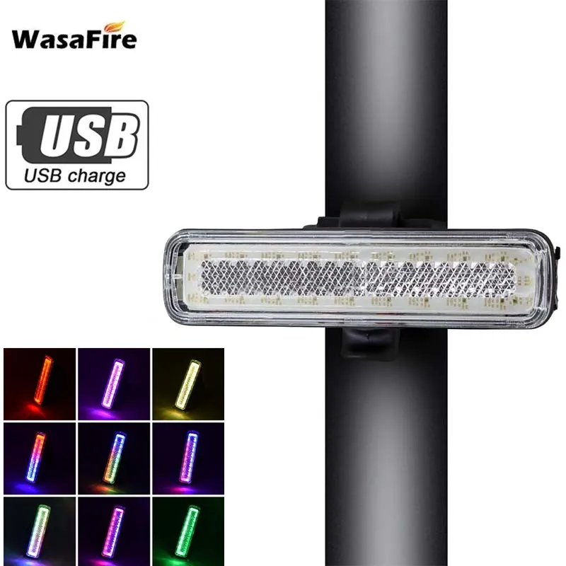 

22*LED Bike Taillight 14 Modes USB Rechargeable Bicycle Rear Light MTB Cycling Safety Warning Light Backpack Helmet Lamp