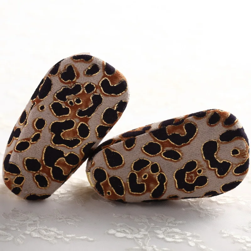 

Fashion infant girl baby leopard lace bow toddler shoes