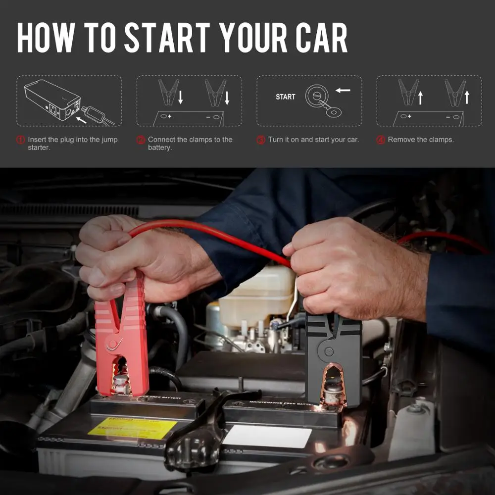 Автомобильное пусковое устройство 22000 а мАч автомобильный бустер внешний