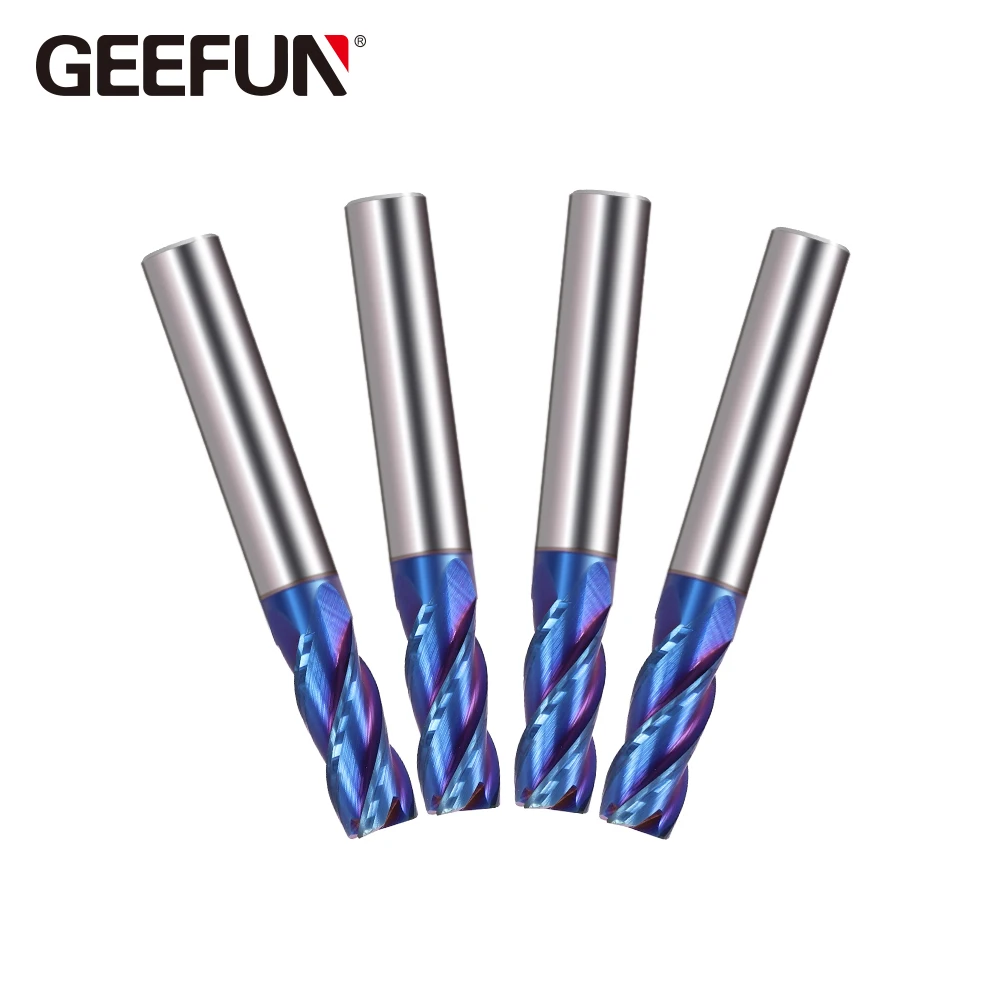 GEK HRC60 3R0.5*8 * D3 50 4F Твердосплавные 4 концевые фрезы радиуса угла Blue NaCo для резки
