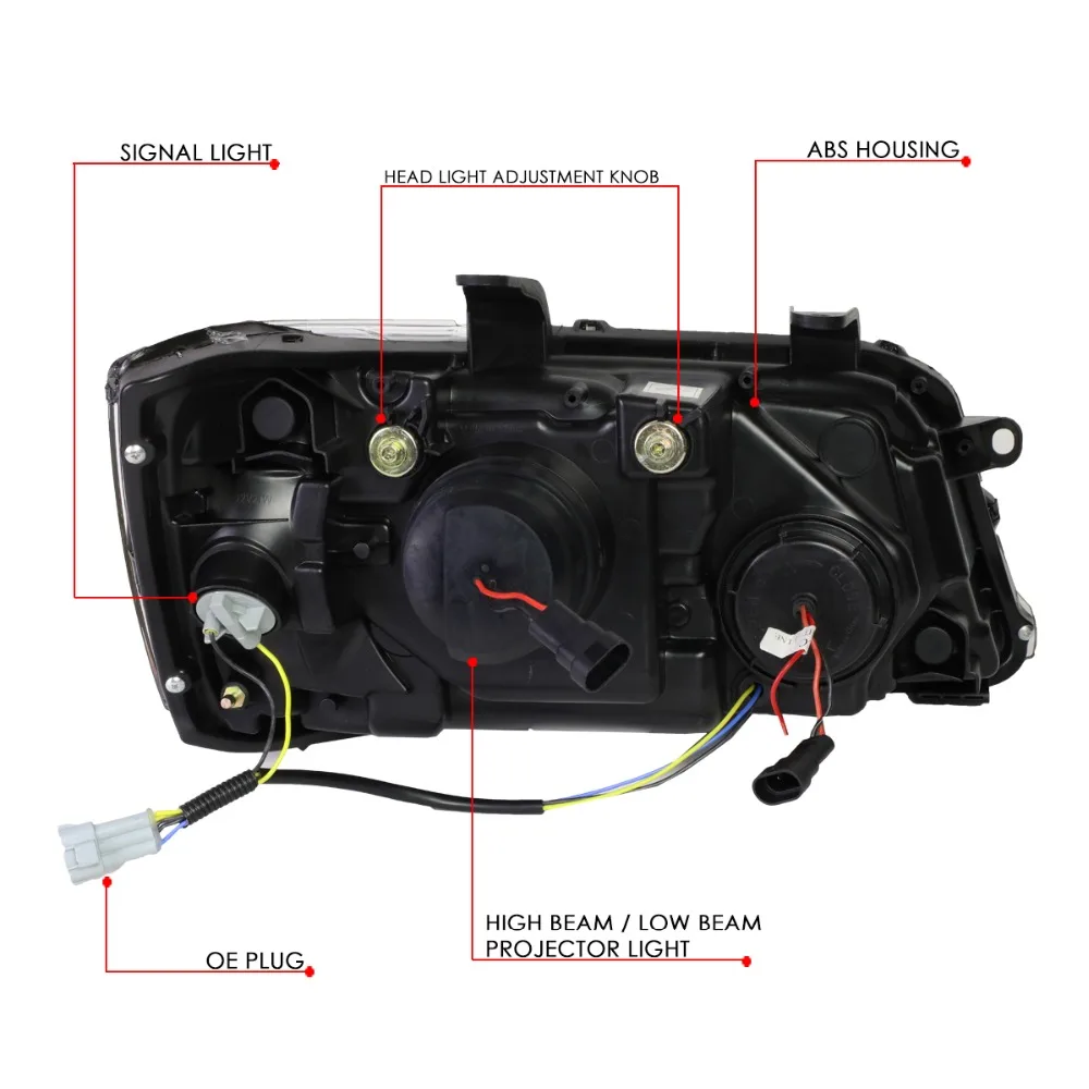 Светодиодная лента фары 2001-2007 год для TOYOTA Highlander светодиодная… для Kluger фары с H7 ксеноновые линзы с DRL