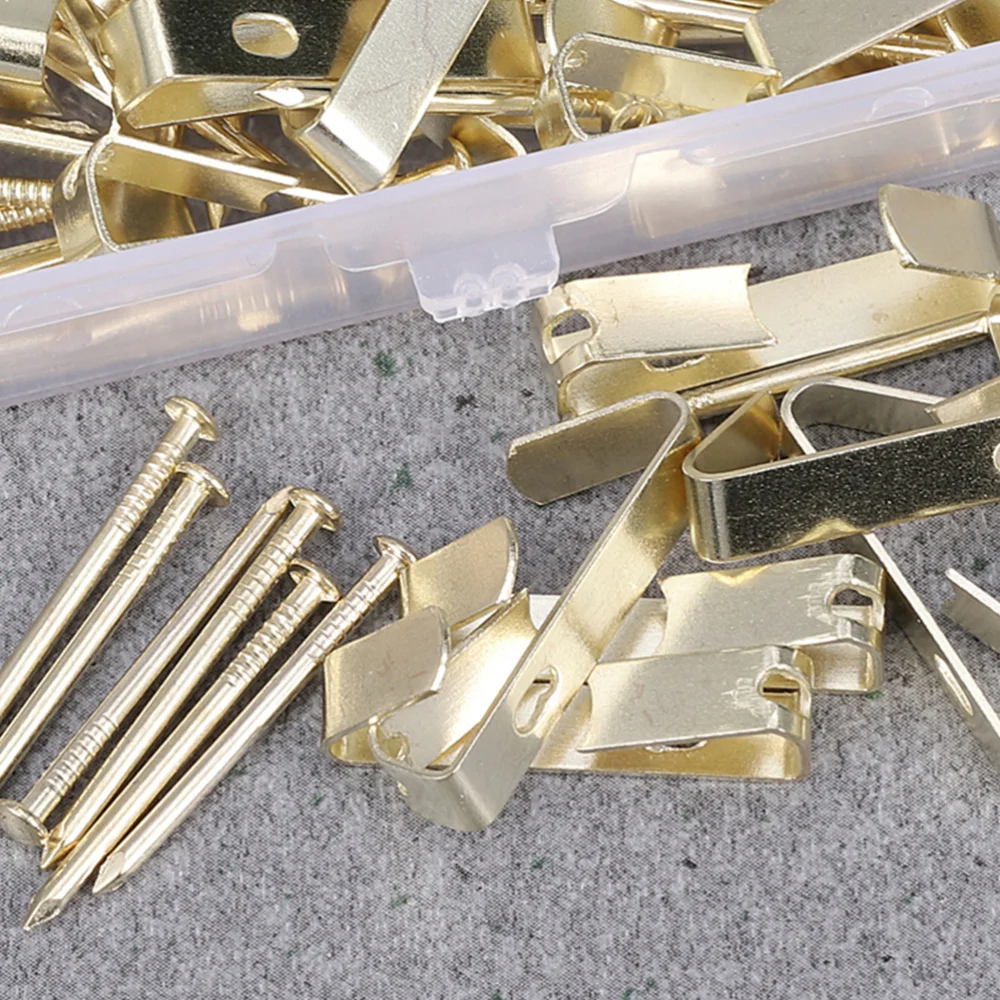 

1 Set/160pcs Practical Photo Frame Hook Wall Mounted Hook with Non-trace Nails