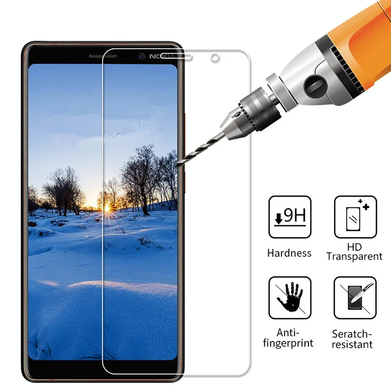 3 предмета в комплекте чехол из закаленного стекла для Nokia 2 4 6 7 X71 5 1 плюс 2018 8 X5 X6 X7