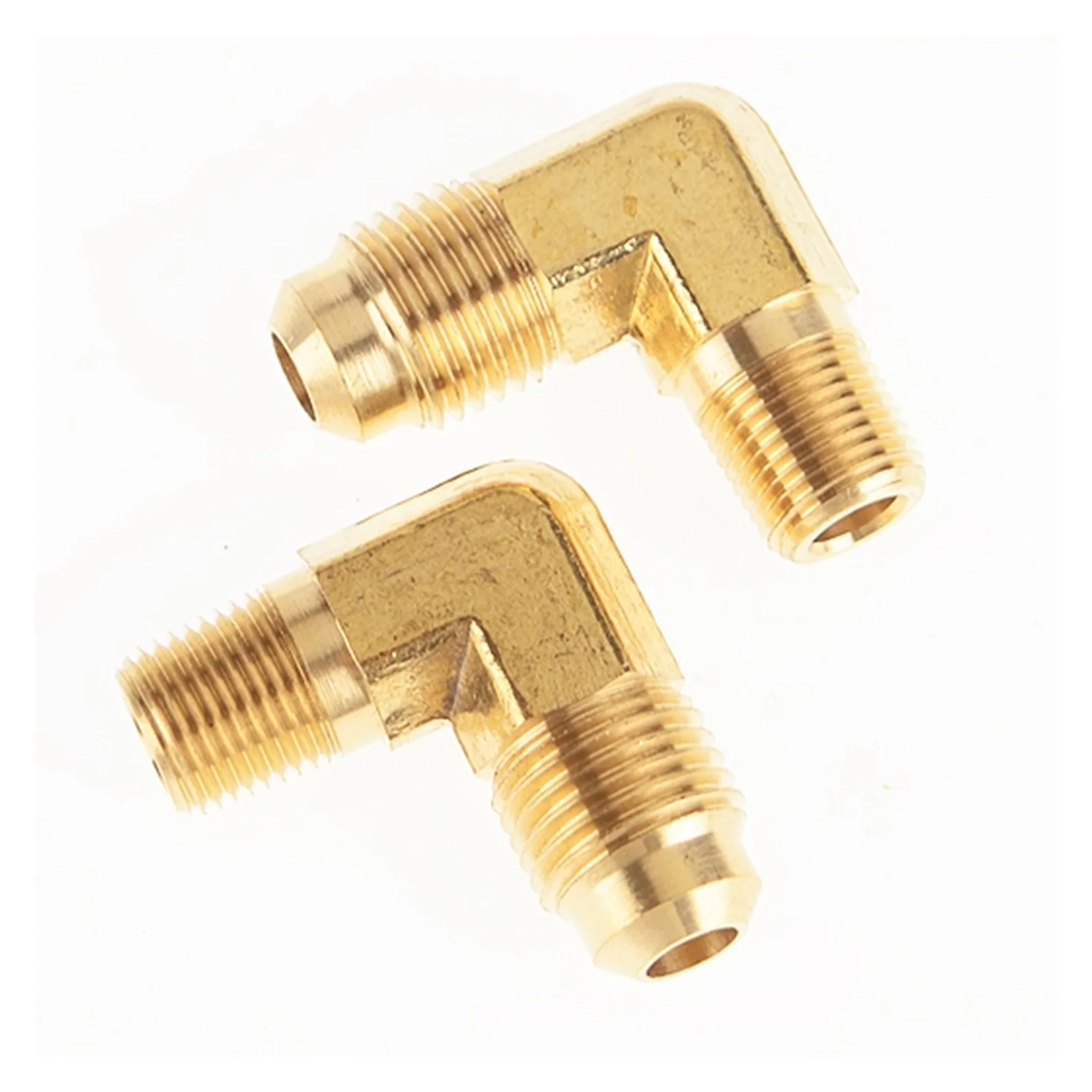 

2pcs 90 Degree Male Elbow Flare Tube OD 1/8"3/16"1/4"5/16" with 1/8"1/4"3/8" Male Brass Hose Fitting Forged