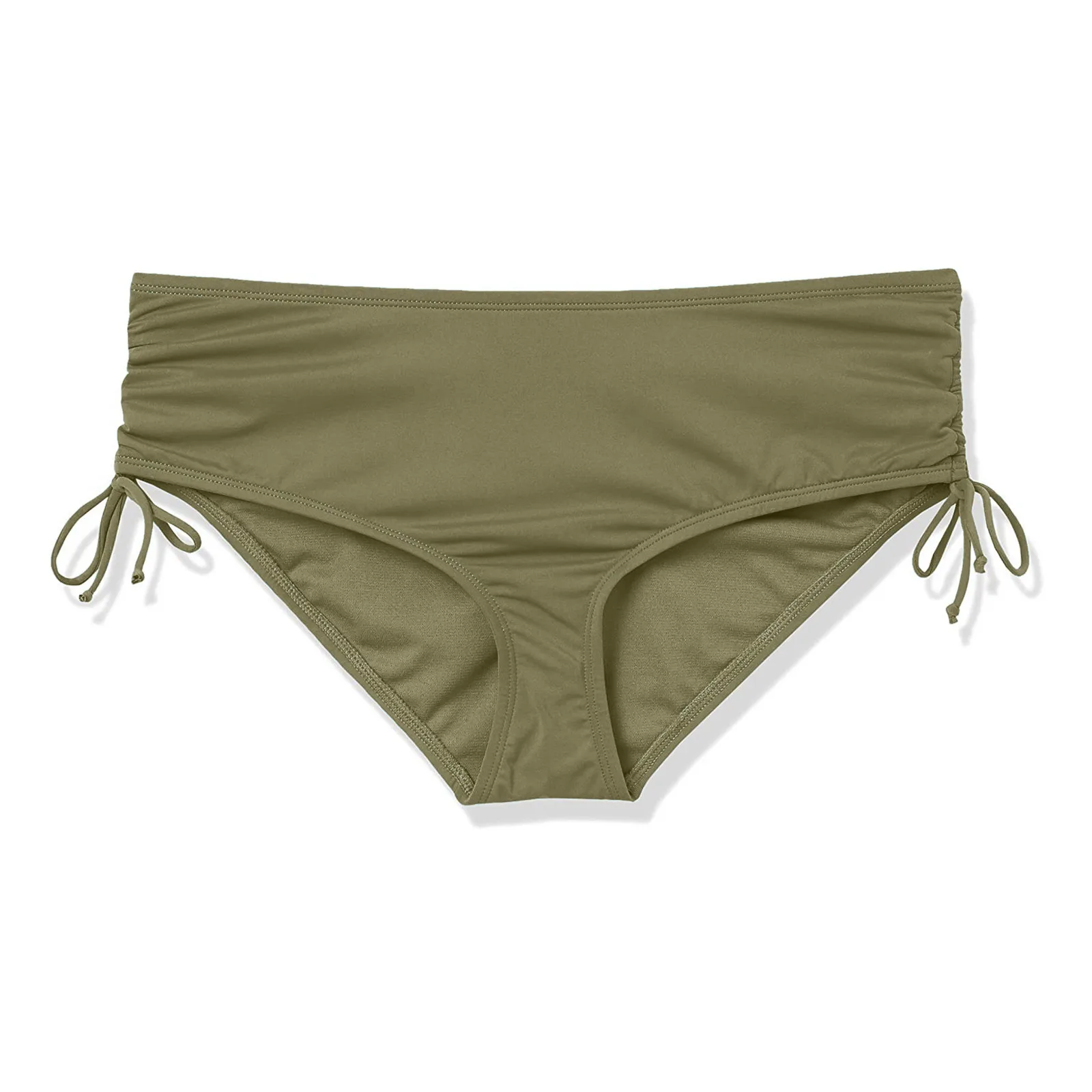 

Women Brazilian Bikini Bottom High Waist Bottoms Conservative Drawstring Swimming Short Solid Swimwear Briefs Classic Cut R5