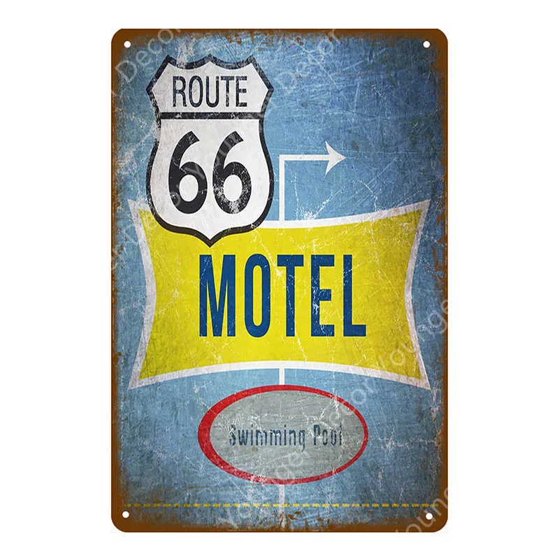 YD7756EI Винтаж US Route 66 металлические знаки американская дорога автомобиль мотоциклы тарелка настенный плакат Паб Бар Клуб домашний декор гараж украшение YI-024 - Цвет: YD7756EI