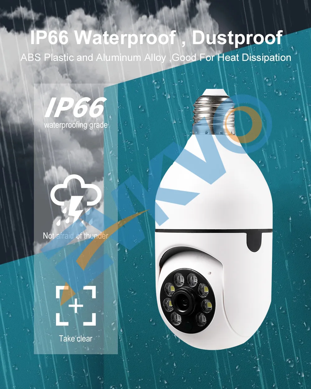 1080P HD E27 Bulb Tuya Smart Wifi Camera 3MP PTZ Cam Color Night Vision Two Way Talk Auto Tracking Home CCTV Security | Безопасность и