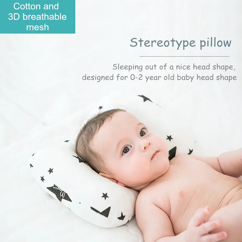 Детская подушка для новорожденного хлопковая защиты головы поддержка сна