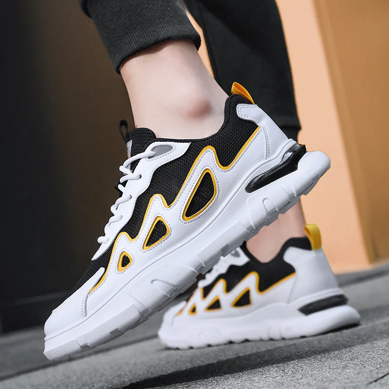 

Air Mesh Soft Bottom Fashion Chunky Sneakers Breathable Men Casual Shoes Comforthable Leisure Sock Shoes Men Slip on Men's Shoes