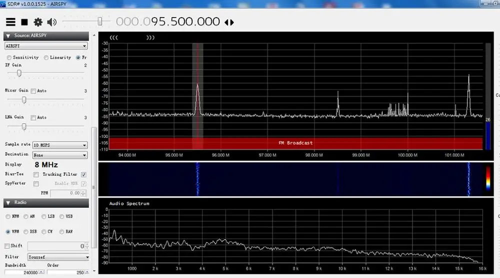 Широкополосный радиоприемник ветчины 12bit ADC 24-1700 МГц VHF/UHF/SHF TCXO 2PPM SDR-радио HDSDR, GQRX и GNU радио лучше, чем Airspy R2