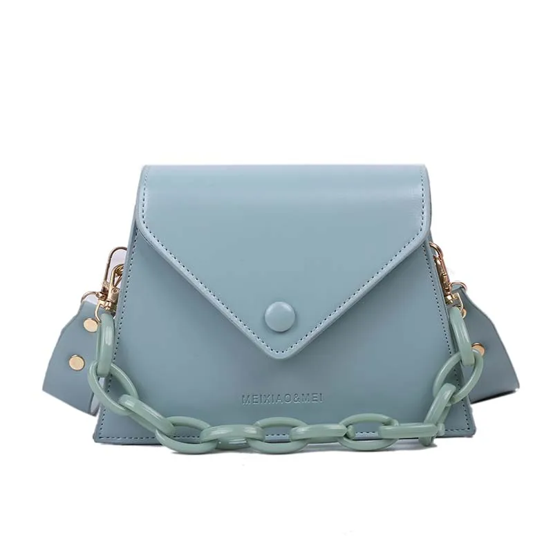 

Chain Design PU Leather Crossbody Small Bags For Women 2021 Summer Lady Shoulder Messenger Bag Female Luxury Handbags
