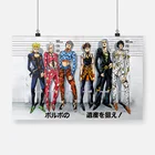 Jojo Vento Aureo Золотой ветер в деревянной раме рама холст картины Настенный декор настенные картины исследование украшения дома печать плакатов