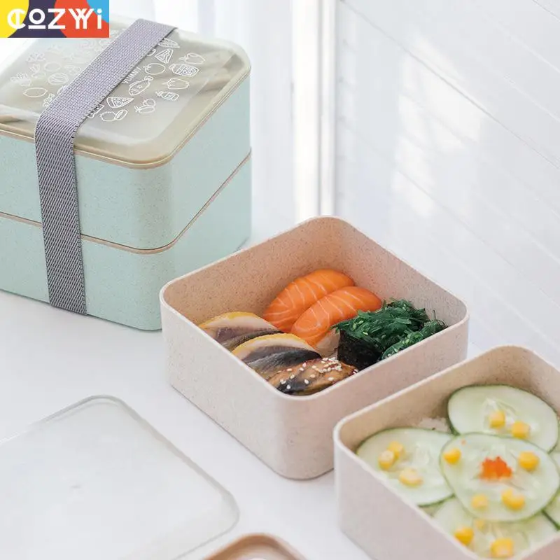 Ланчбокс из пшеничной соломы экологически чистый переработанного материала для