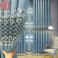 european style simple blackout embroidered curtains for the living room bedroom study curtains windows luxury backdrop custom