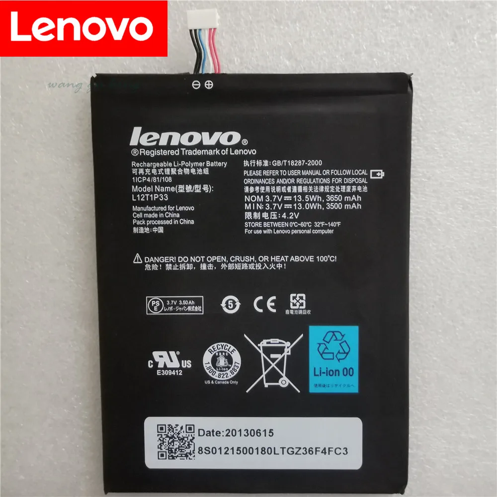 100% Оригинальный аккумулятор 3650 мА/ч L12D1P31 для Lenovo IdeaTab lepad A1000 A1010 A5000 A3000 A3000-H батарея