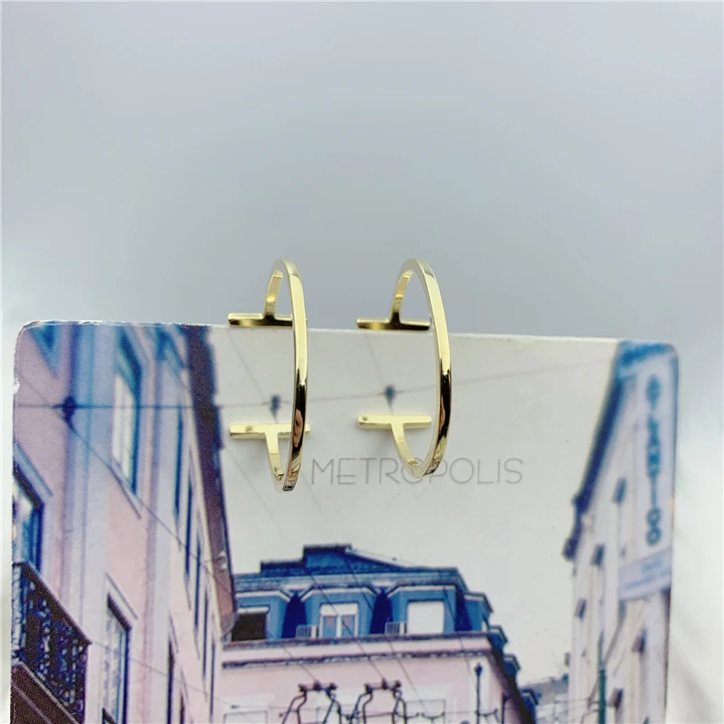 Высококачественные серьги из серебра 925 пробы большие изогнутые в классическом