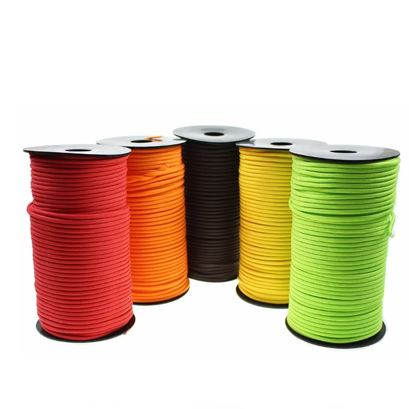 

Outdoor 4mm9 9-core 100m umbrella rope full meter without joints Bundle rope Tent draw rope Multifunction DIY Bracelet braided
