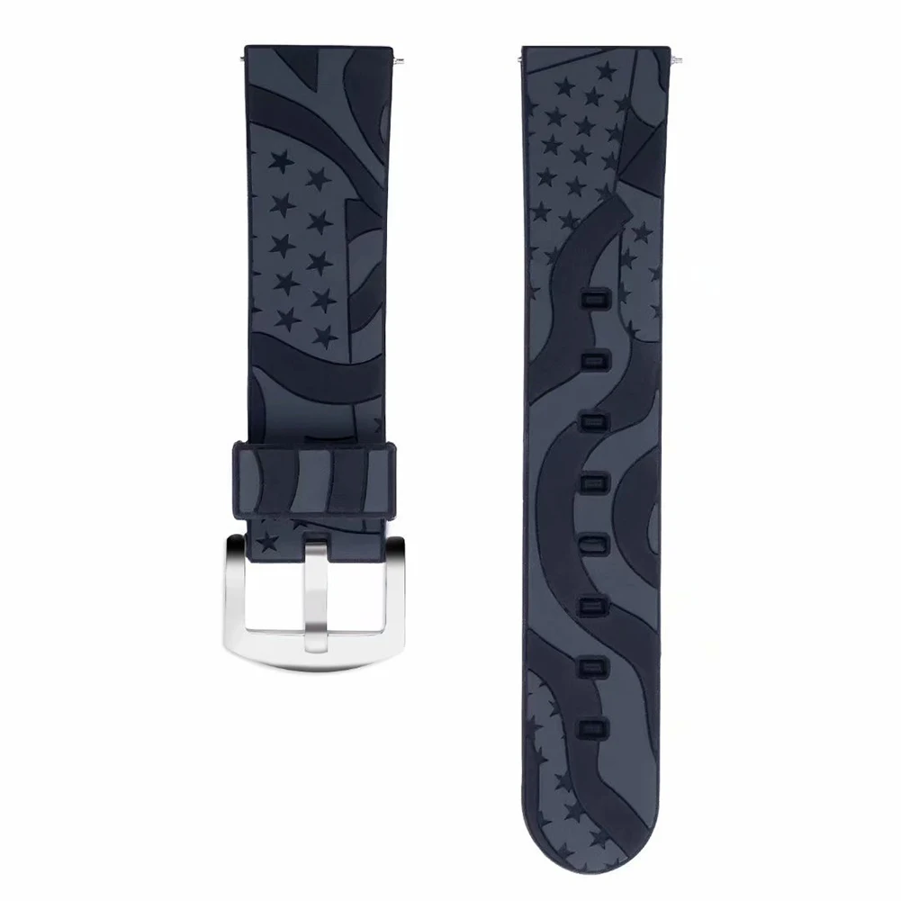 Универсальный быстросъемный ремешок 22 мм мягкий силиконовый для спортивных