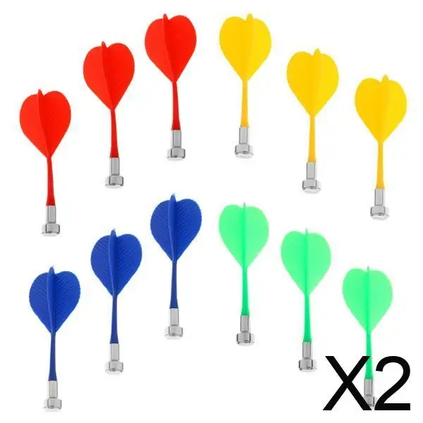 

2x12 шт Красочный Магнитный Дротика s Безопасность запасной дротик Дротика Крытый игровой мишень