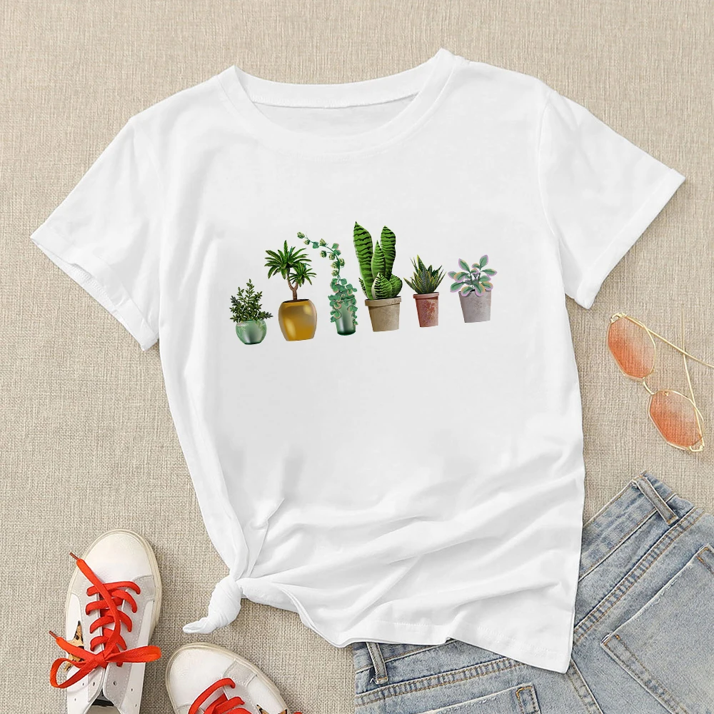 

Brazil Green Plants Graphic Tee Good Mood Clothes Female Vitality Family Look Casual T Shirt Women Comfy Fashion Young Aesthetic