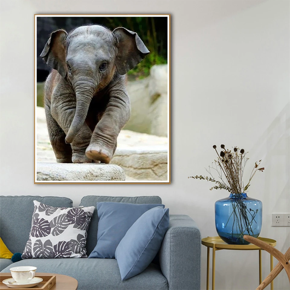 5D алмазная живопись полный квадратный слон вышивка крестиком сделай сам