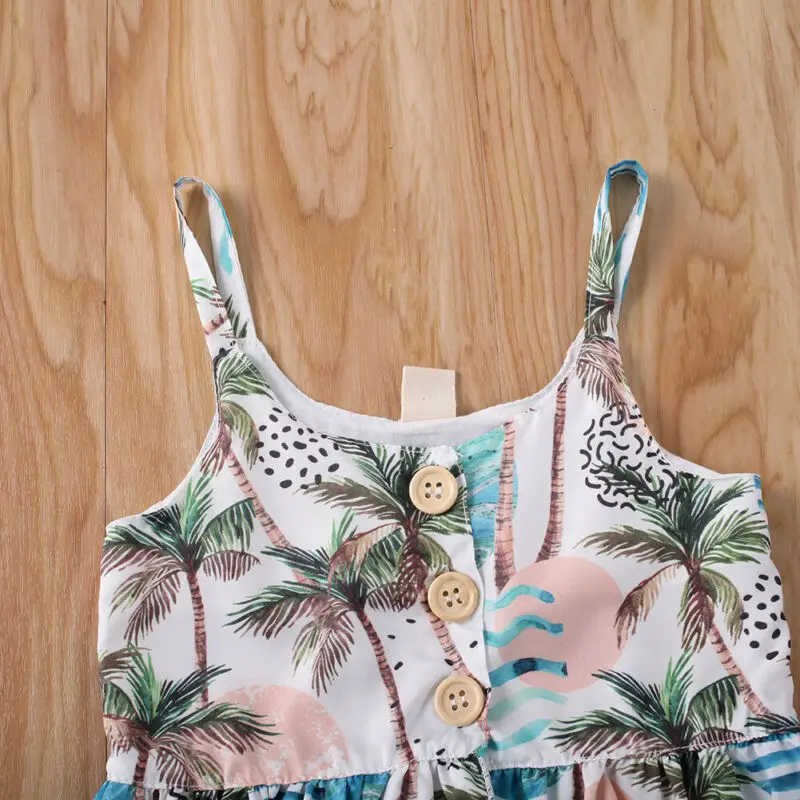 Летняя одежда для маленьких девочек из 2 предметов футболка без рукавов Топ +
