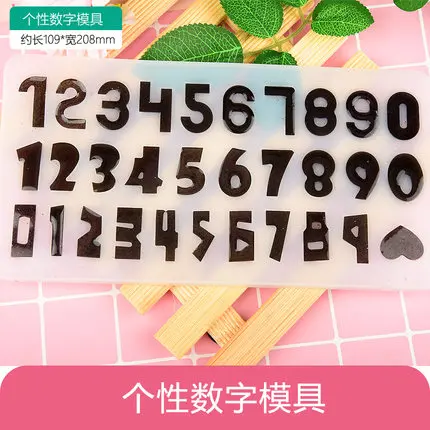 Прозрачная силиконовая комбинированная форма с буквами и цифрами 1 шт. |