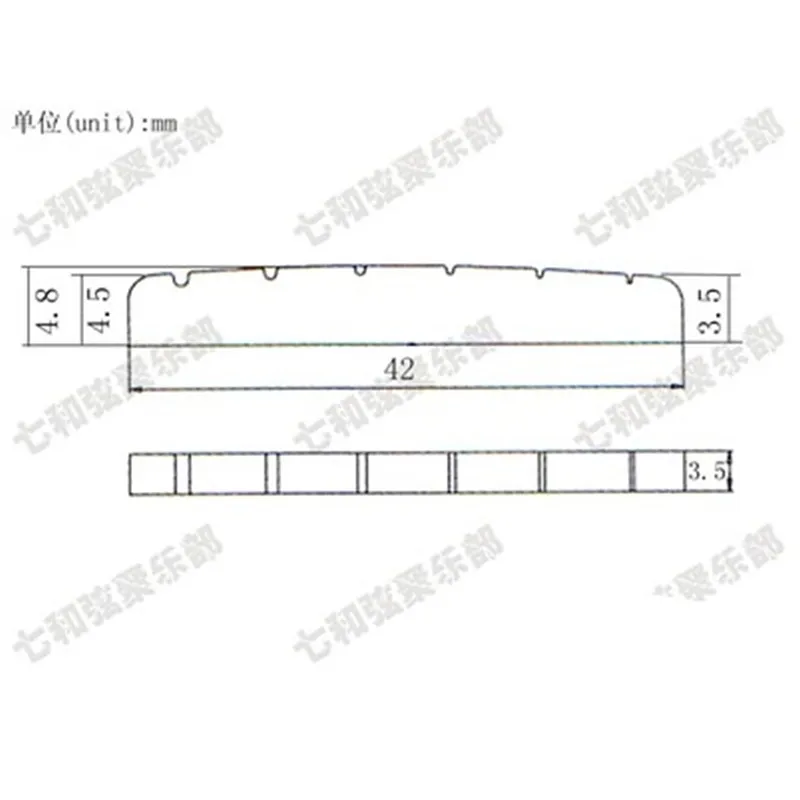 5 шт./лот Золотая электрогитара 6 струн латунная гайка размер 42 мм * 3 5*5 2 4