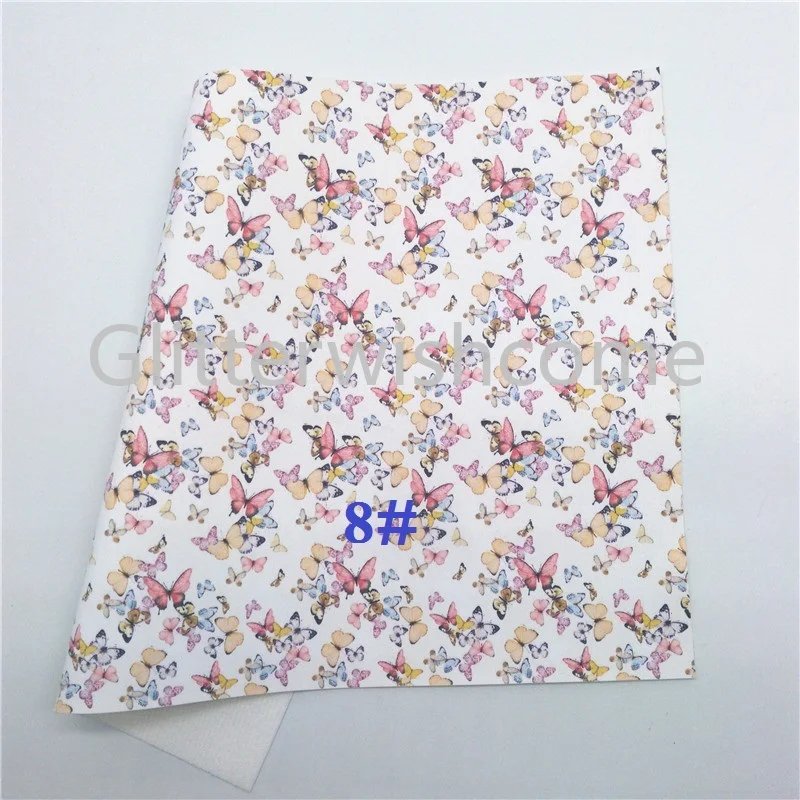 Блестящий виниловый чехол для бантов с принтом бабочки 21x29 см A4 искусственная