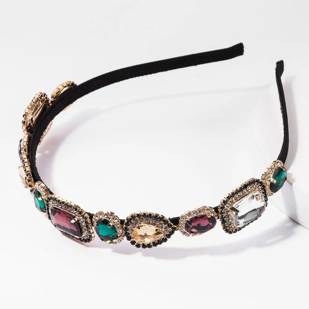 Luxury Shiny Crystal Headbands for Women Sparkly Rhinestone Baroque Hairbands Fashion Woman Hair Accessories |