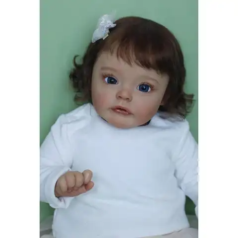 60 см ручная роспись 3D кожа реальный размер младенца Кукла реборн Сью-Sue Tone рука корневые коричневые волосы высшее качество