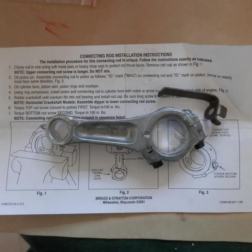 Шатун 499424 ДЛЯ BRIGGS& STRATON 625 XLC 12A802 12B802 12C802 807 4HP MTD косилка 6HP крышка винт крутящий момент ковш в сборе 590406