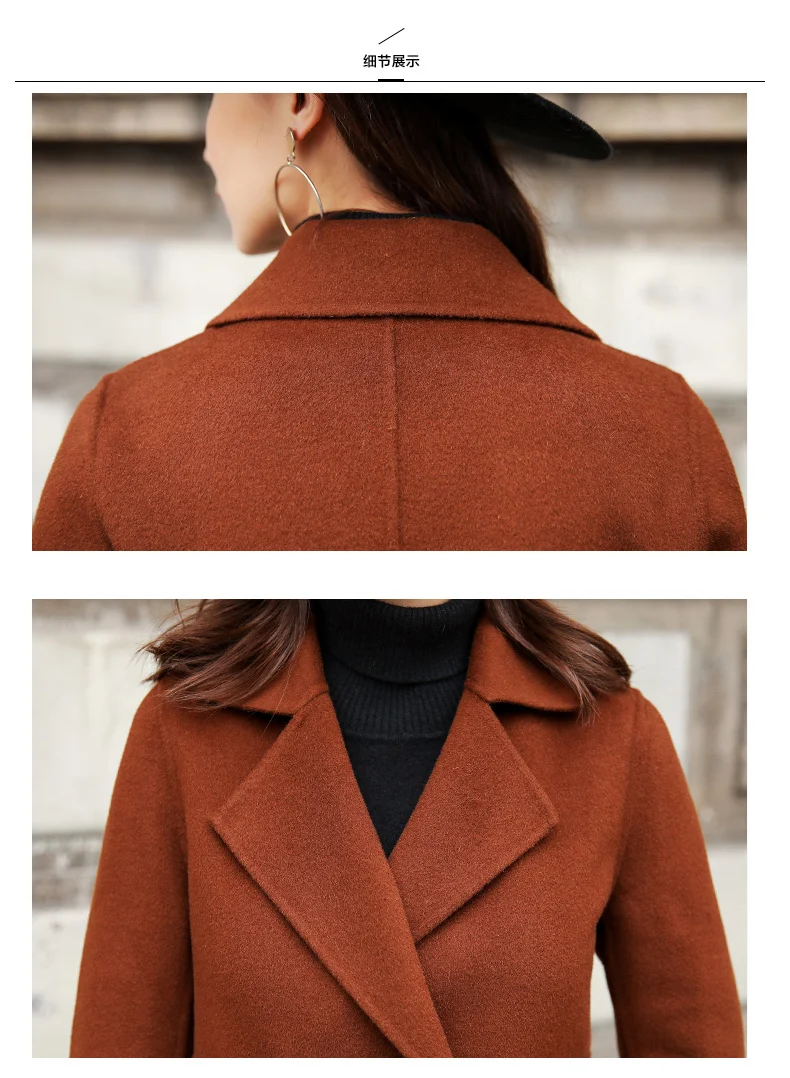 100% шерстяное пальто Женская куртка 2020 зимняя женские двухсторонние шерстяные