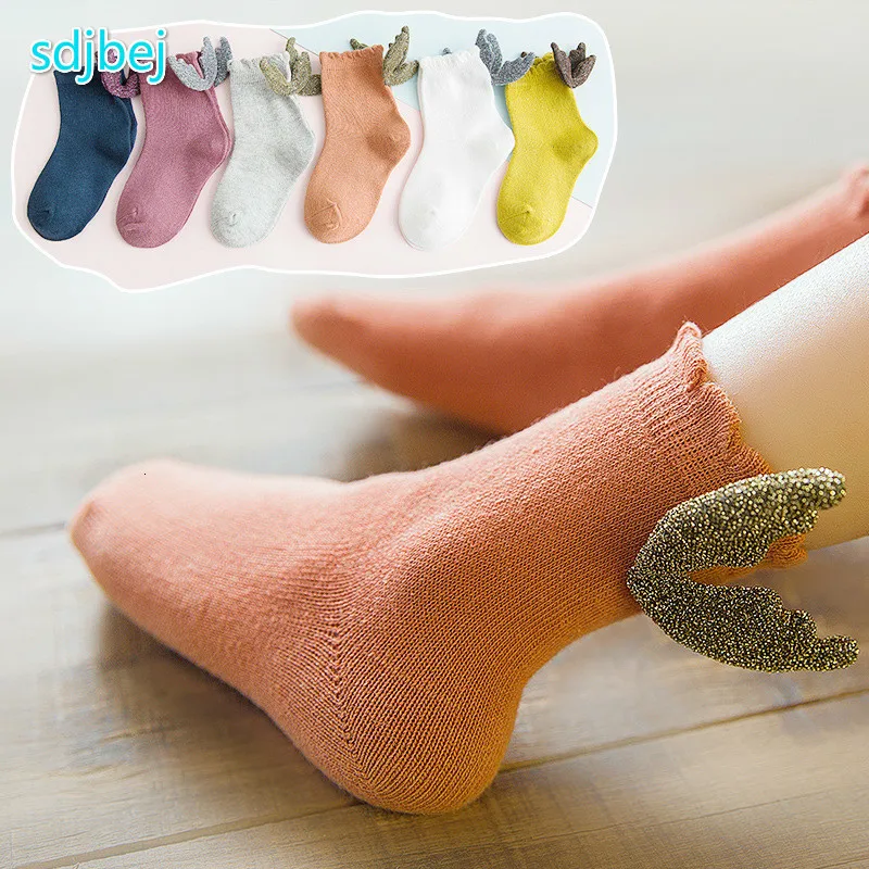 Модные детские носки с ангельскими крыльями весна 2020 новые хлопковые короткие