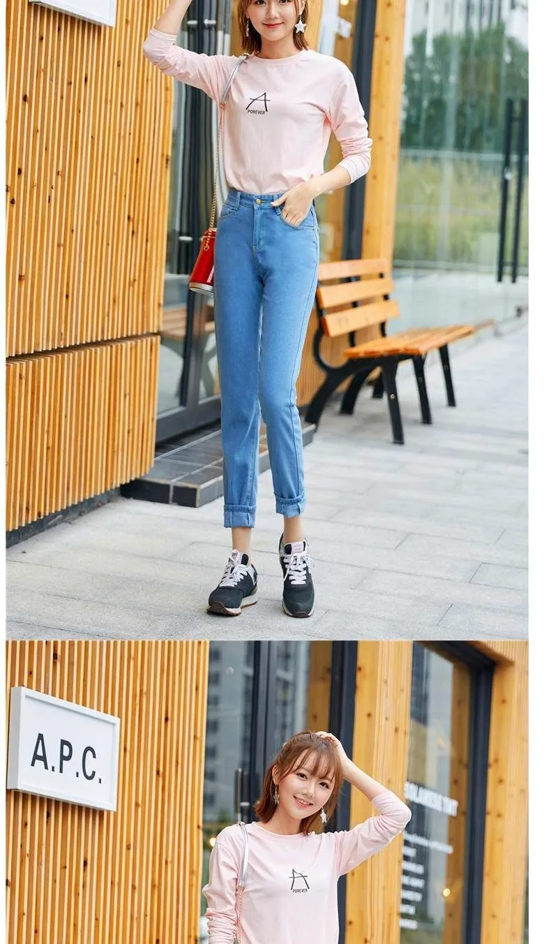 

High Waist Loose Harem Jeans Slimming Ladies Casual Mid-rise Jeans Fashion Streetwear Fashion Women's 2021