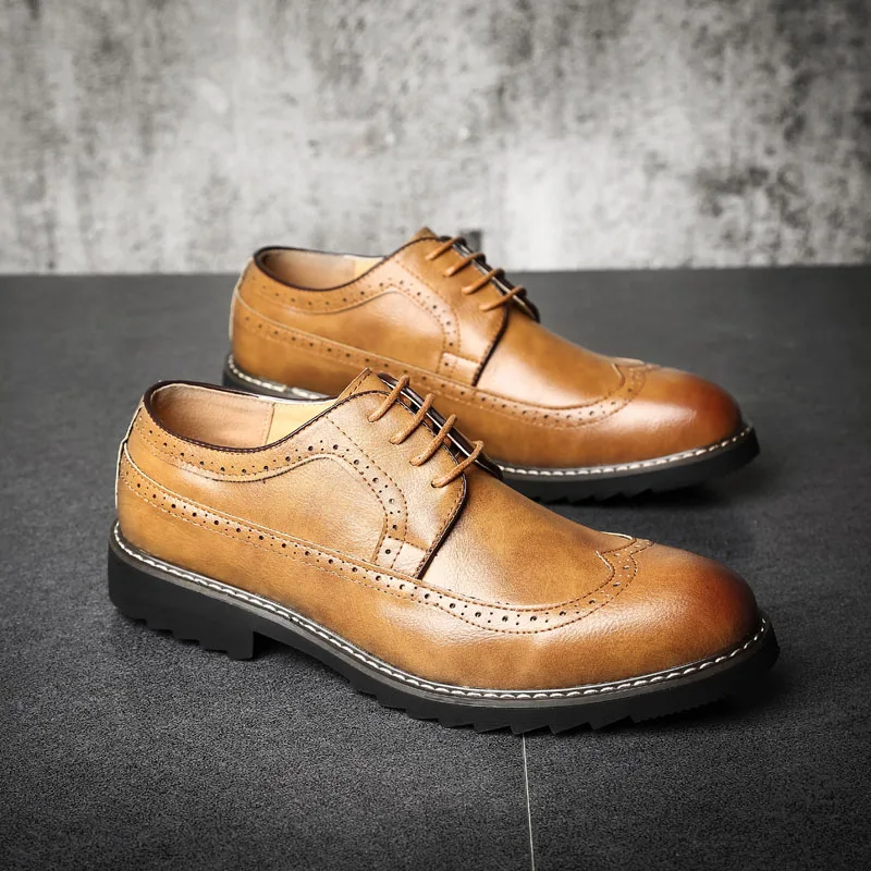 Туфли мужские классические кожаные оксфорды на шнуровке деловые формальные
