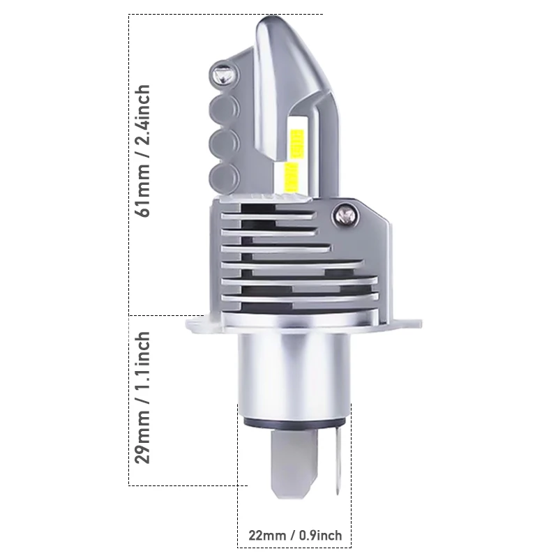 12V 24V 80W 12000LM H4 9003 HB2 светодиодный головной светильник лампы диодные для автомобиля
