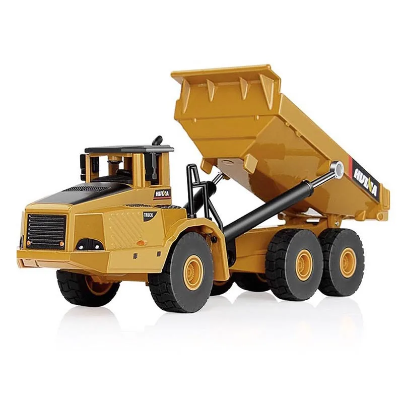 

Huina 1:50 Alloy Engineering Vehicle Model Loader Dump Truck Set Bulldozer Articulated Dump Truck Set