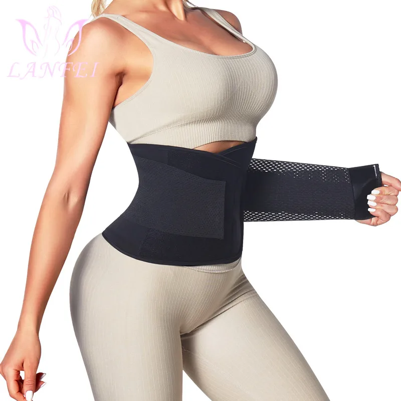 LANFEI Neoprene Compression Strap Women Slimming Sauna Sweat Waist Trainer Body Shaper Hot Fat Burn Weight Loss Modeling Girdle | Женская