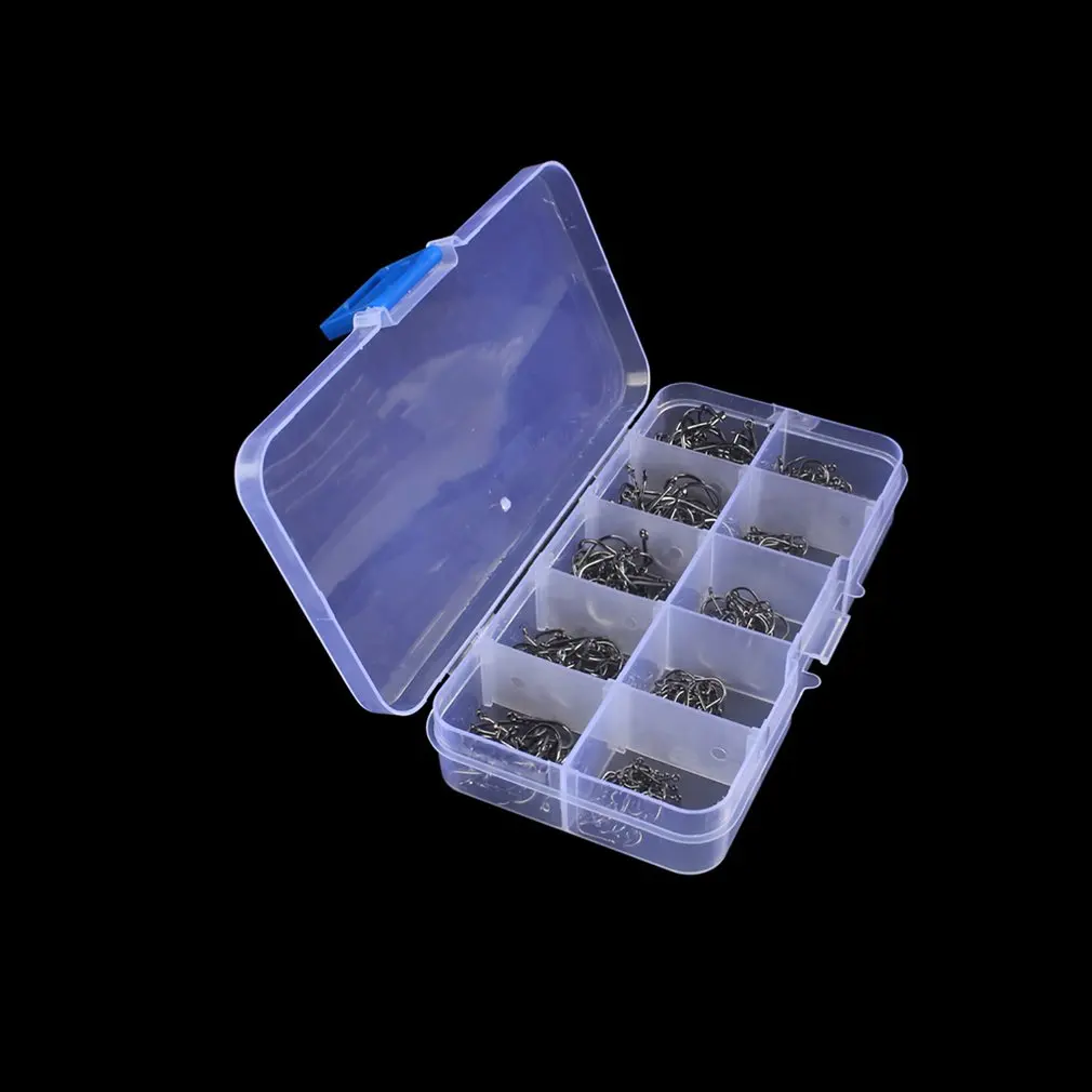 

1 Set 12# Sharpened Fishing Hooks Stainless Steel Fishing Hooks Effective Outdoor Fishing Tackle with Storage Box