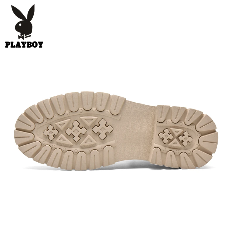 PLAYBOY/Новые ботинки; мужские кожаные кроссовки; модные зимние теплые ботинки; Мужская дышащая обувь на шнуровке; мужская повседневная обувь