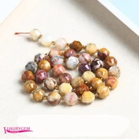 natural multicolor agates stone spacer loose beads high quality 6810mm faceted olives shape jewelry making accessories a4301