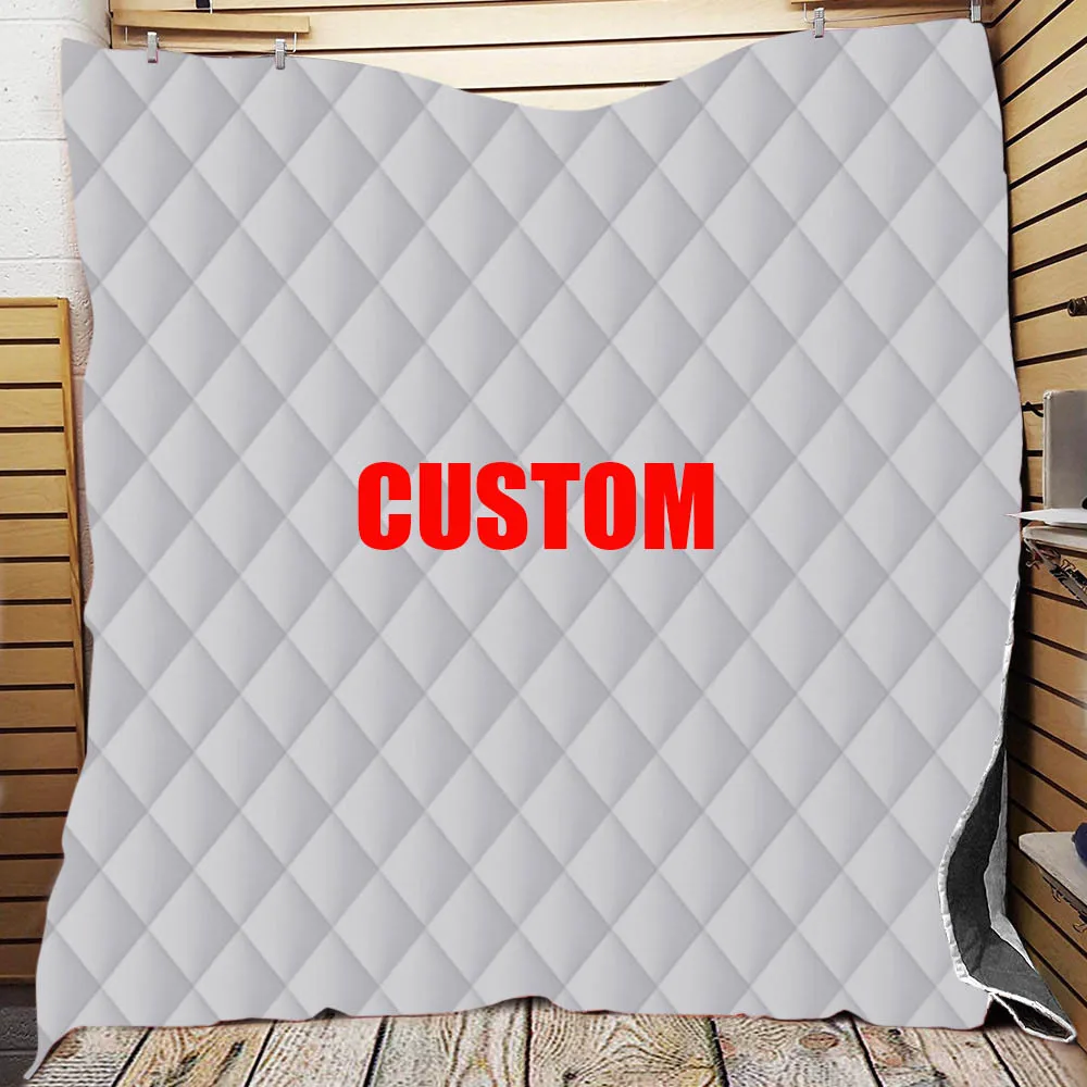 

DIY Personalized New 3D Printed Quilt Blanket Adult Bedding Throw Soft Warm Blanket With Cotton Quilt